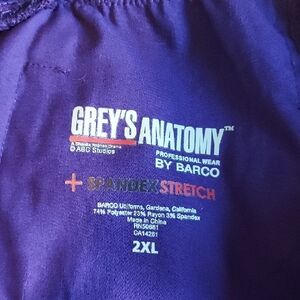 Grey's Anatomy Deep Purple Scrub Pants 2XL